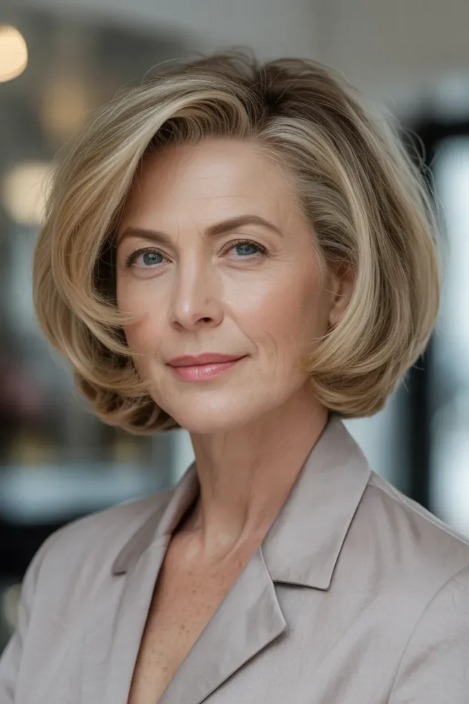 Rounded Bob With Volume