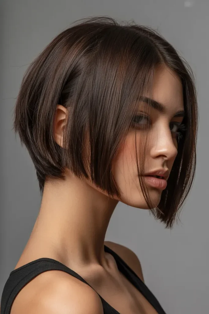 Short Choppy Bob with Angled Ends