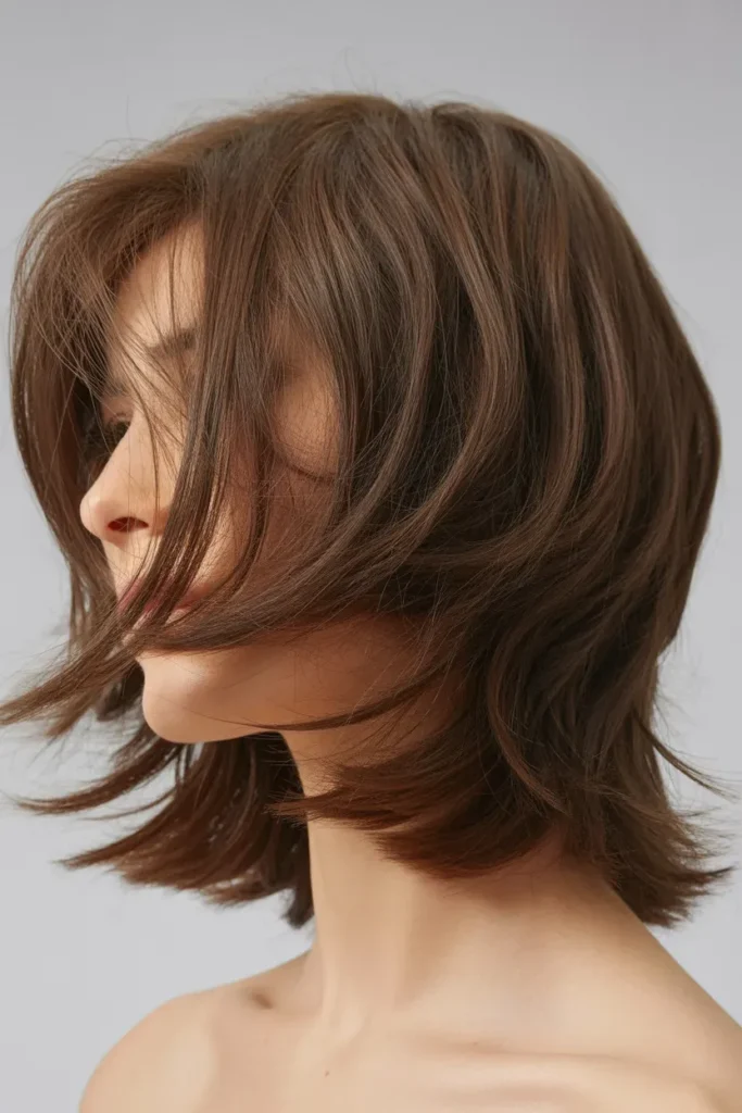 Shoulder Length Razor Cut Bob