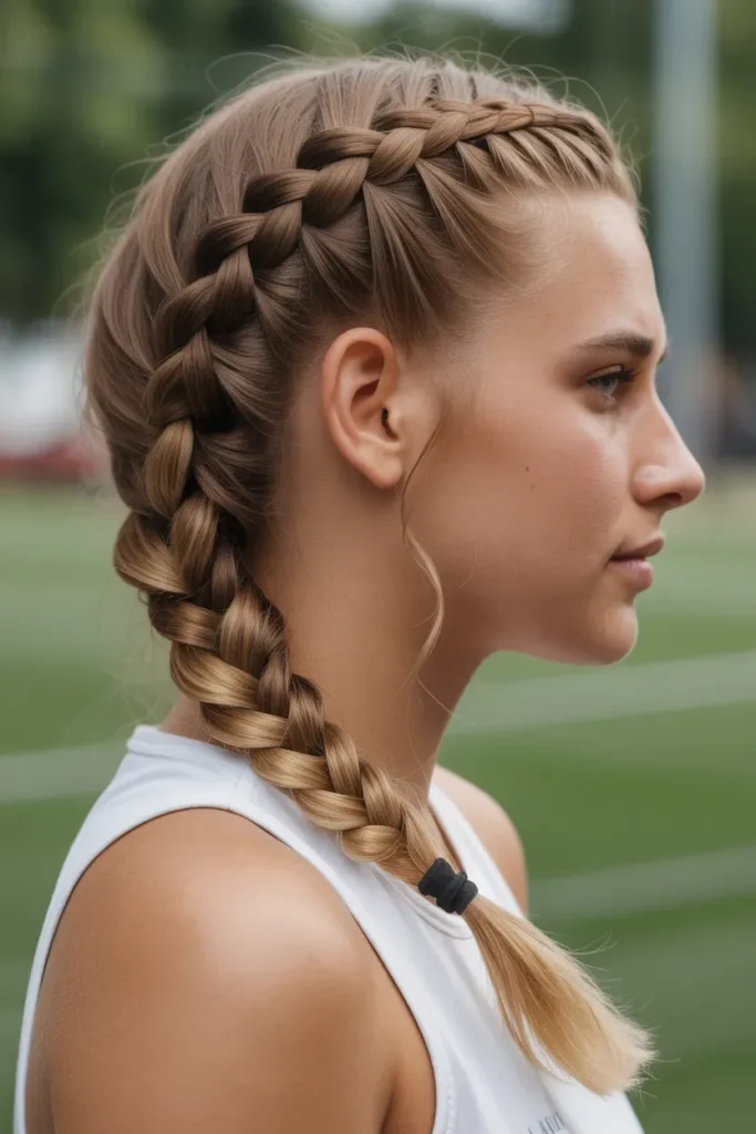 Side Braid for a Sporty Look