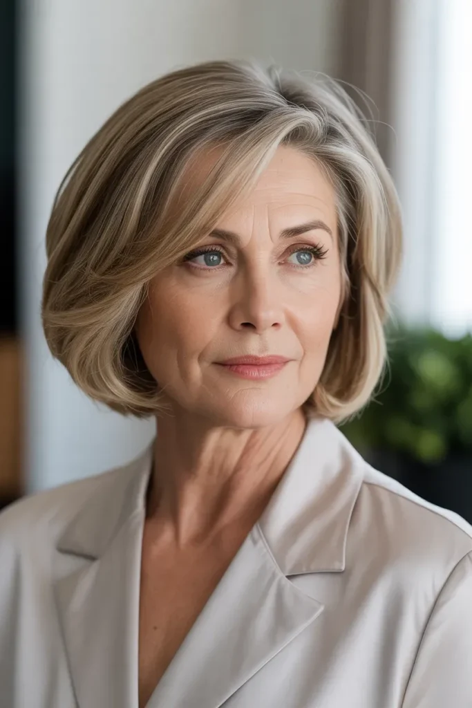 Side Parted Short Bob