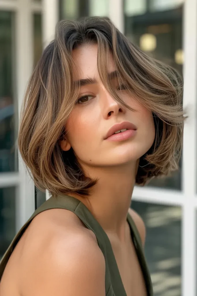 Soft Layered Choppy Bob with Natural Movement