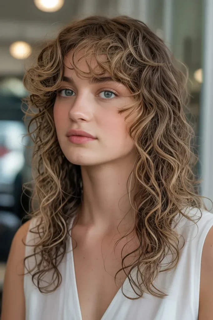 Soft Layered Curls with Face Framing Pieces