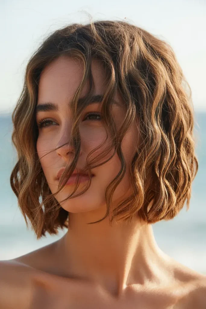 Tousled Beachy Razor Cut Bob
