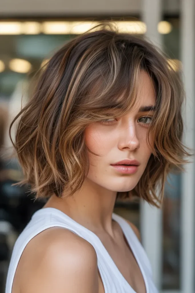 Tousled Choppy Bob with Soft Layers