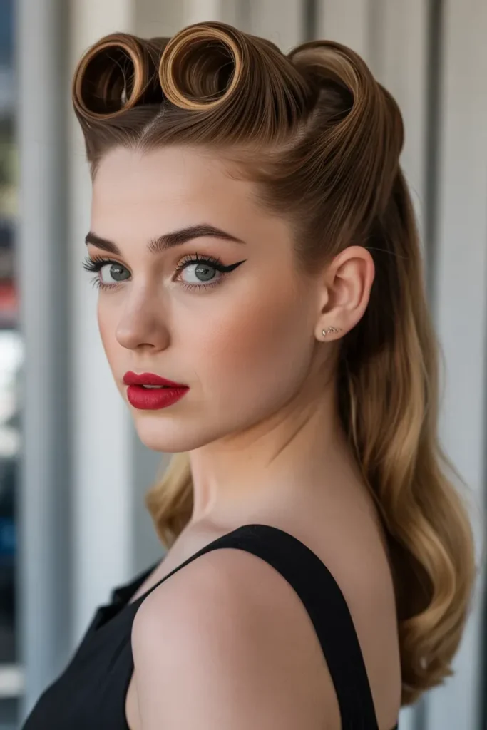 Victory Roll Ponytail