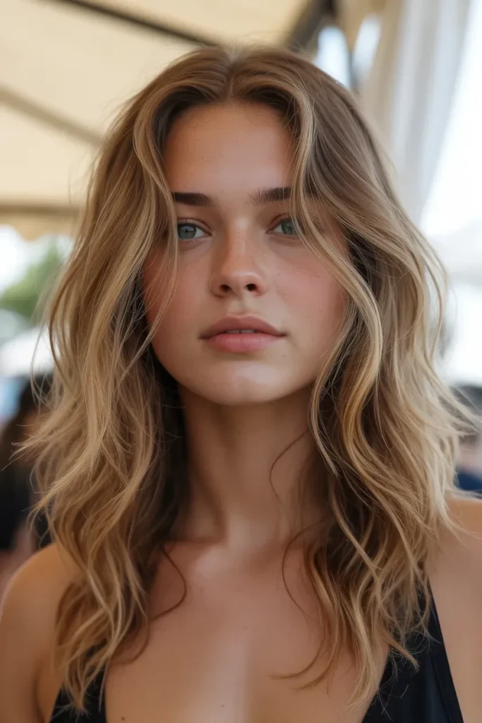  Beachy Waves with Middle Part