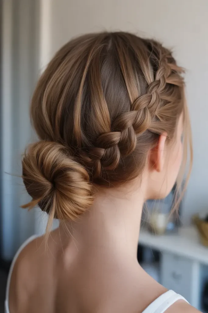 Braided Bun for Added Texture