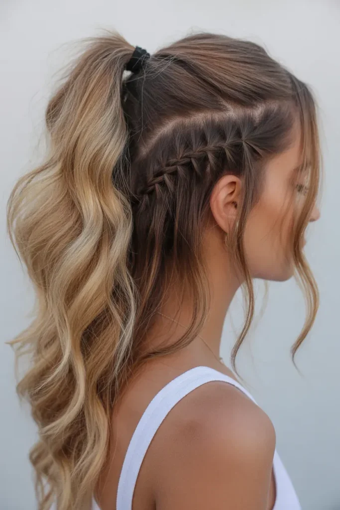 Half Up Braided Ponytail