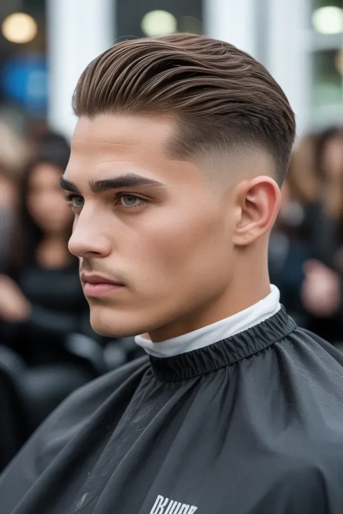 High Temple Fade with Slick Back