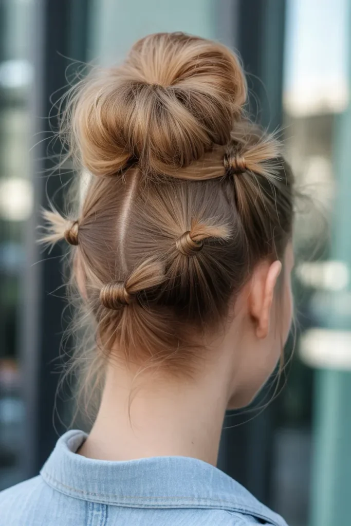 Knotted Bun for a Unique Twist