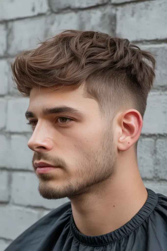 Messy Top Temple Fade