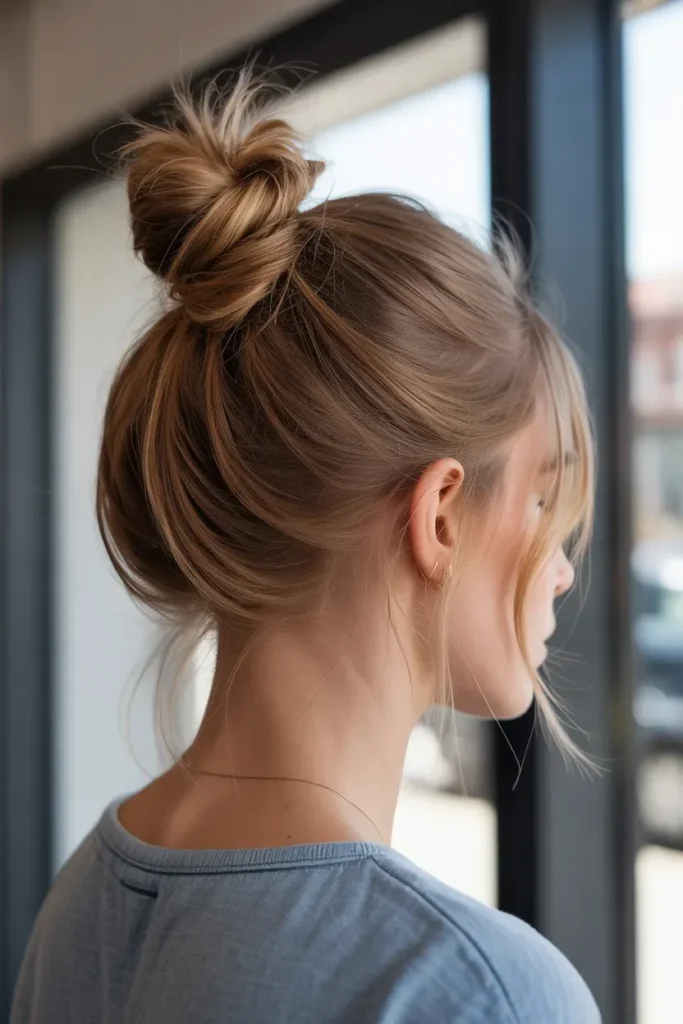 Mini Bun for Short Hair