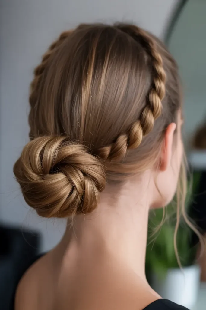 Rope Twist Bun for a Sleek Look