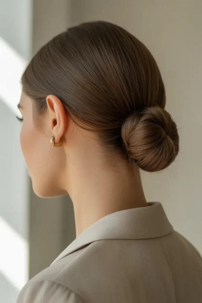 Sleek Low Bun for Everyday Elegance