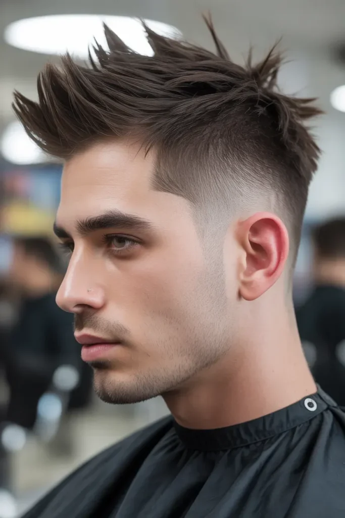 Spiky Top Temple Fade