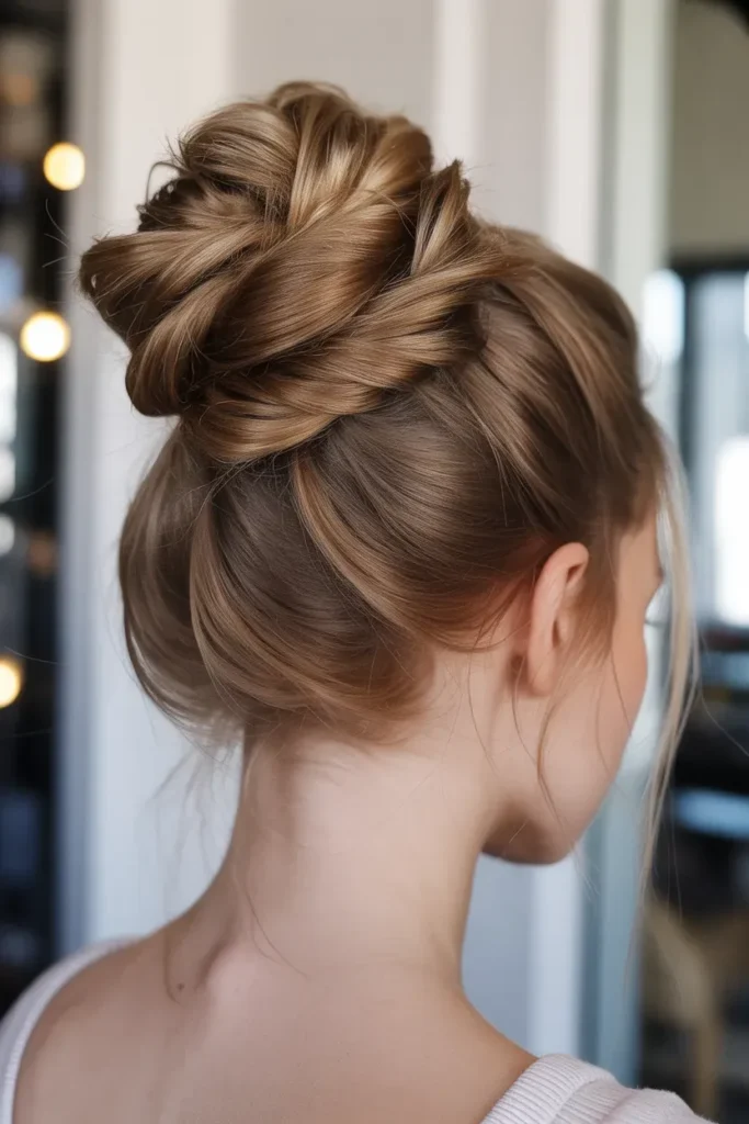 Twisted Bun for a Stylish Finish