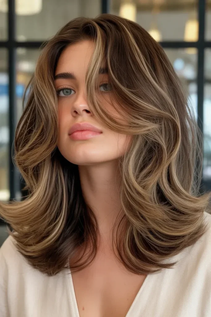 Voluminous Blowout with Sun Kissed Layers