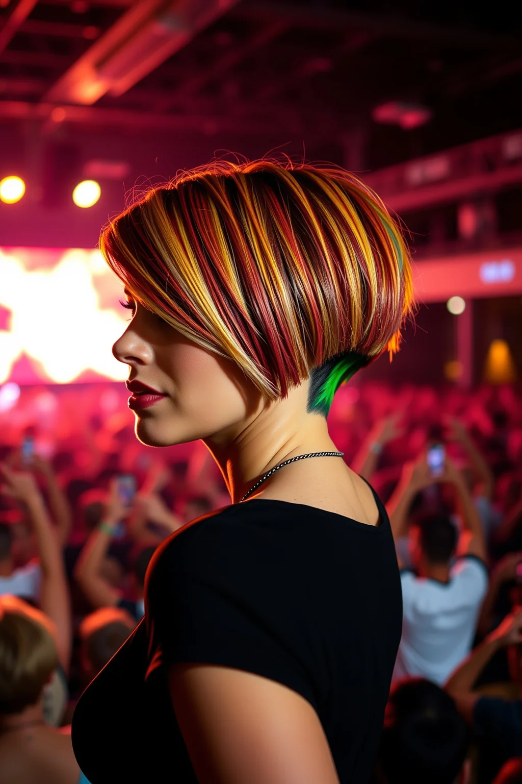13. Bold Stacked Bob with Undercut