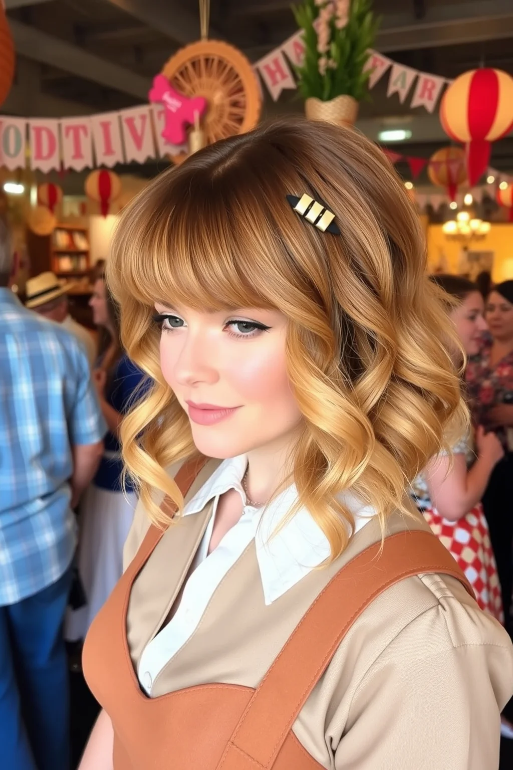 14. Vintage Shag with Soft Bangs
