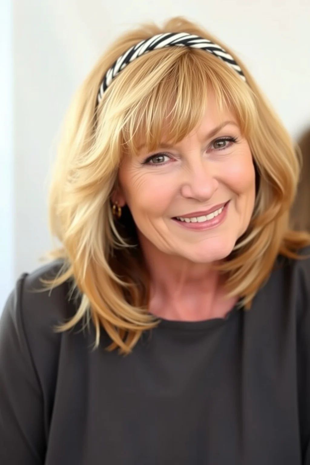3. Layered Shag with Bangs