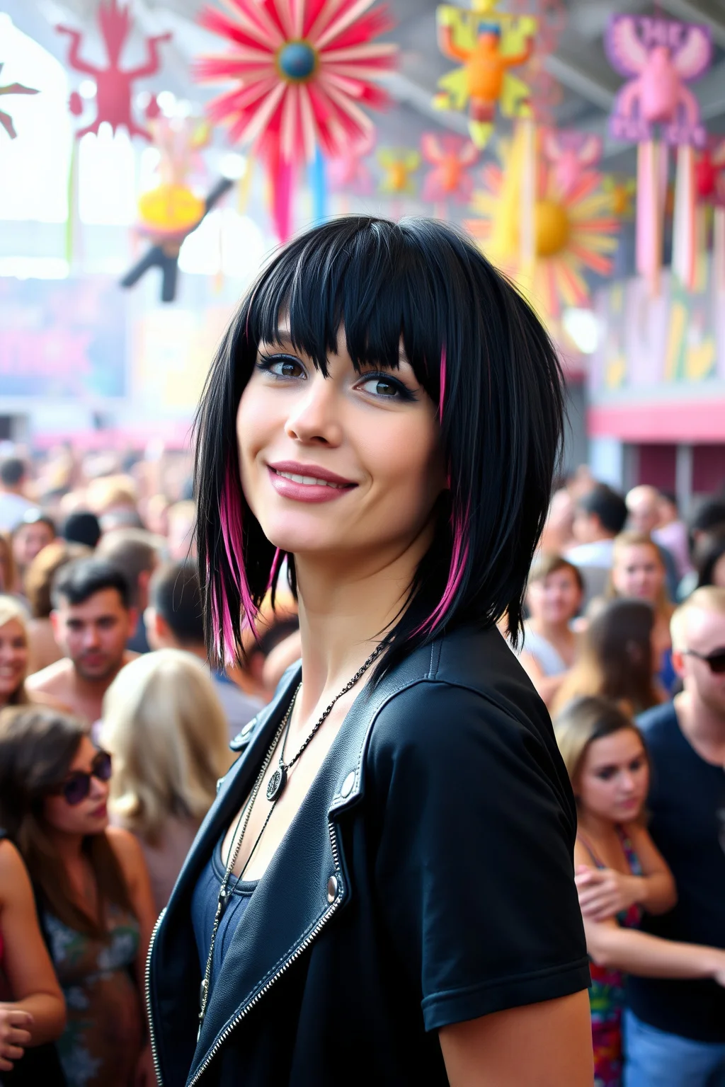 5. Edgy Shag with Straight Bangs