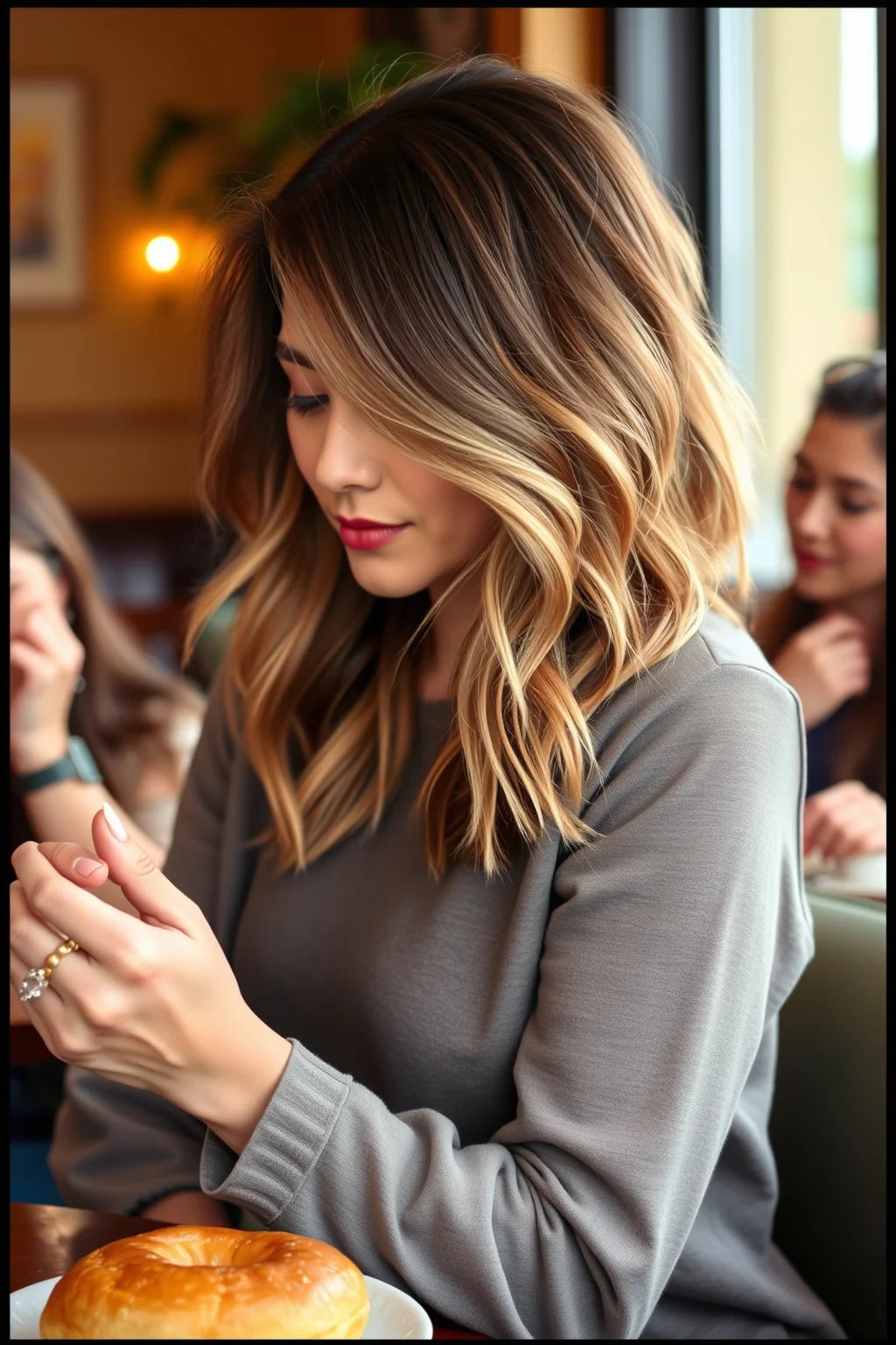 5. Layered Shag with Bangs