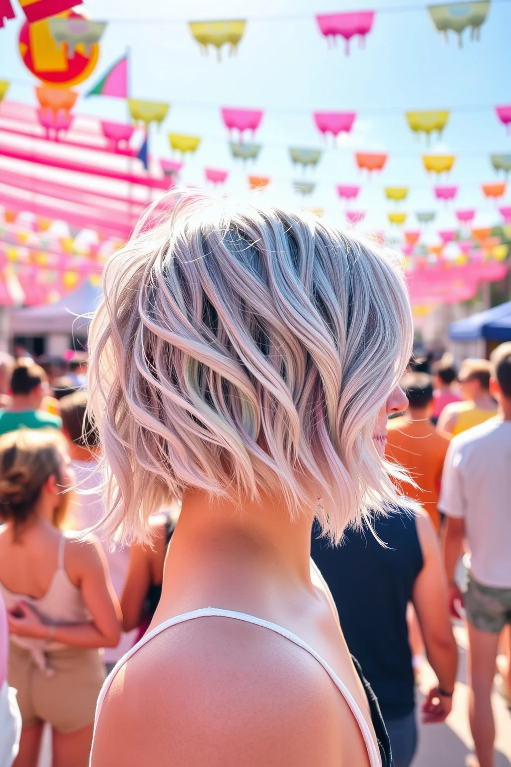 5. Wavy Shaggy Bob with Undercut