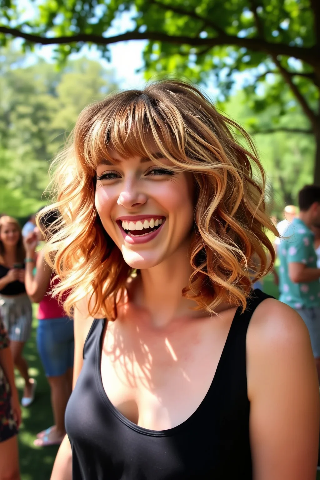 7. Shaggy Bob with Bangs