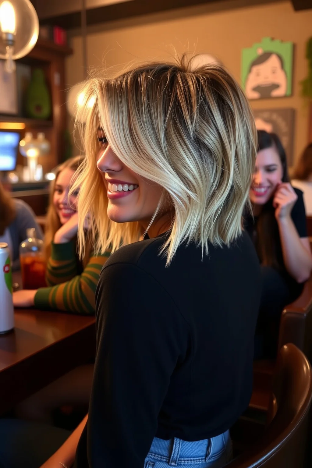 9. Shaggy Stacked Bob