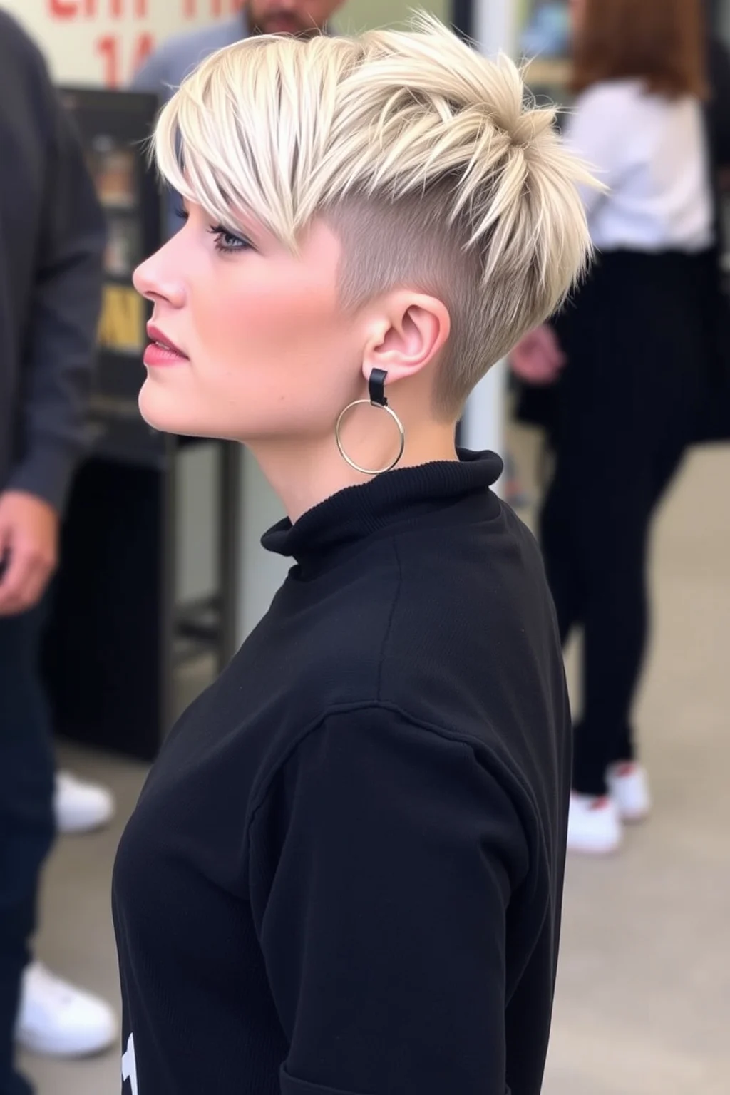 1. Classic Pixie with Shaved Sides