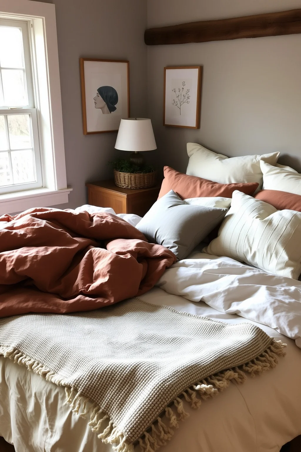 1. Cozy Layered Bedding