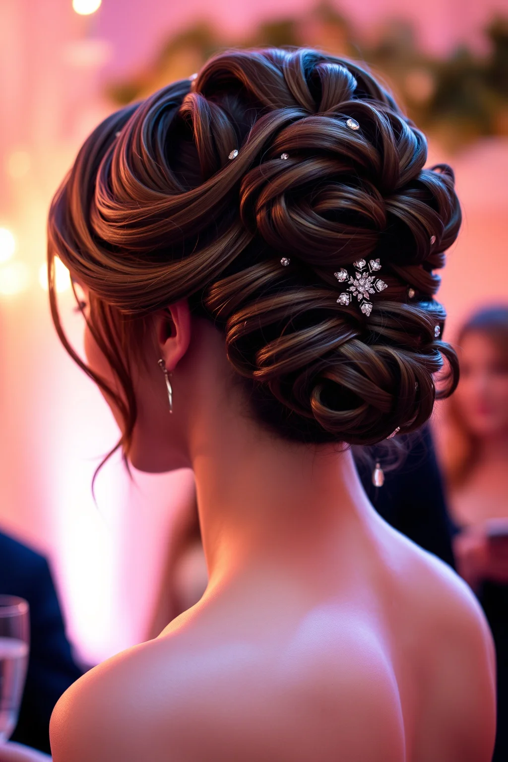 13. Curly Pinned Updo