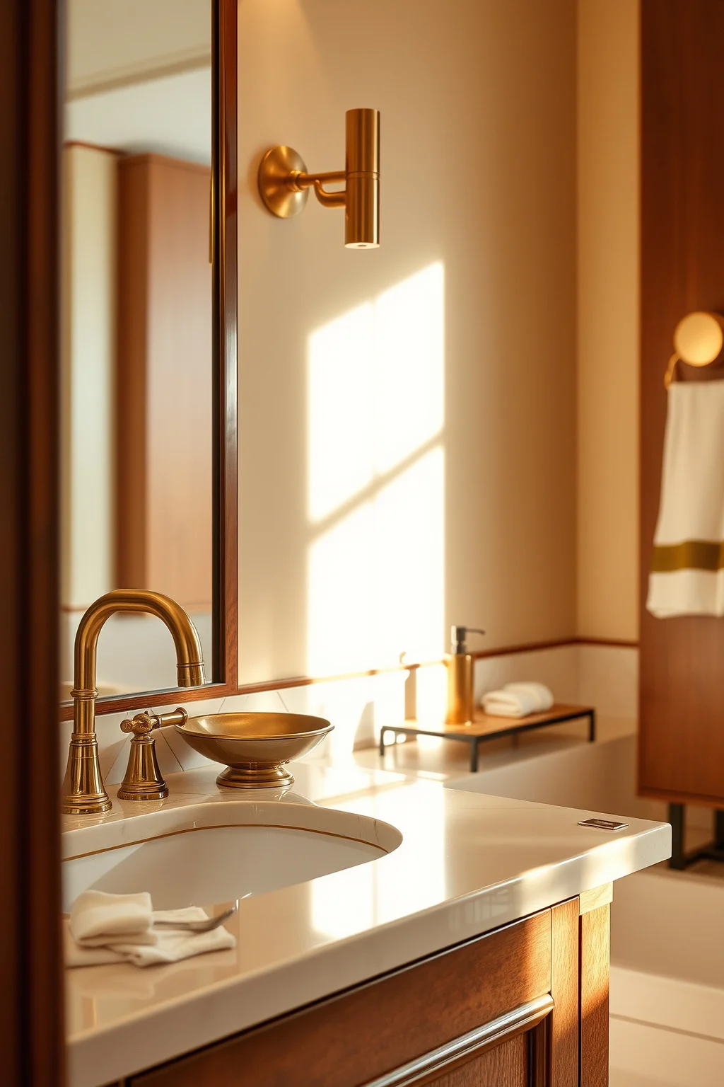 13. Warm Metallic Accents