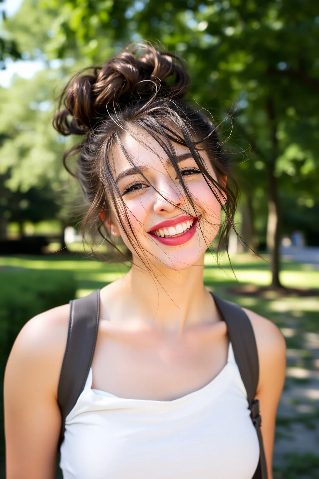 15. Curly Messy Bun