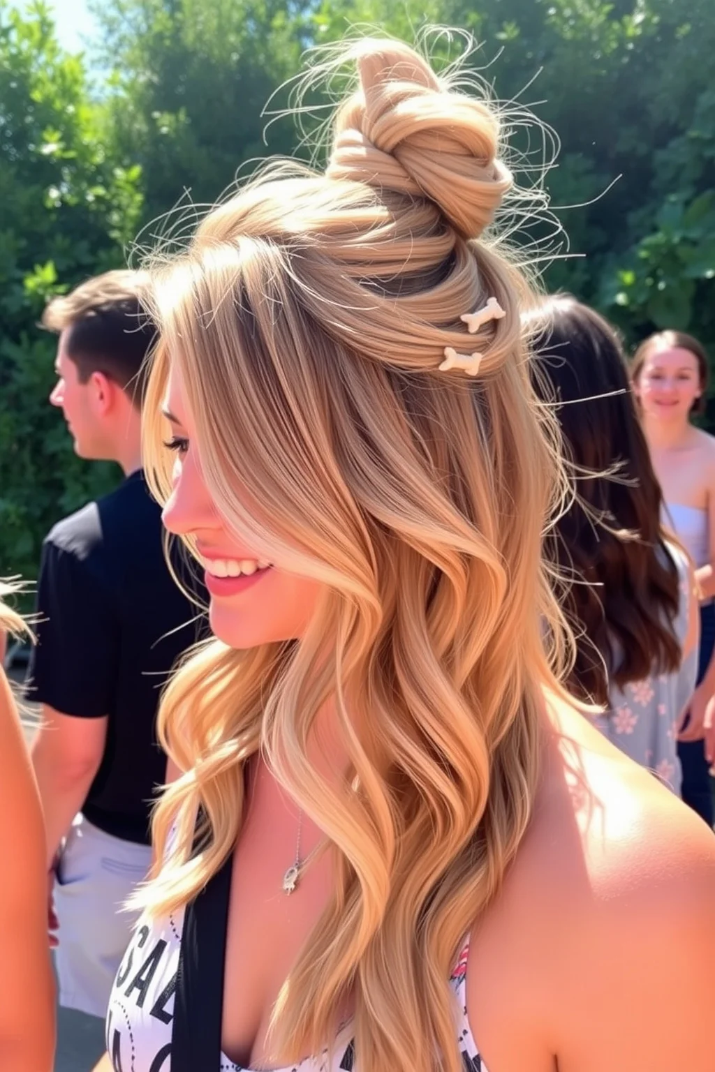 15. Layered Half-Up, Half-Down Style