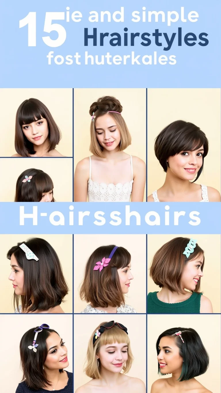 15 Simple Hairstyles for Short Hair That Look Cute