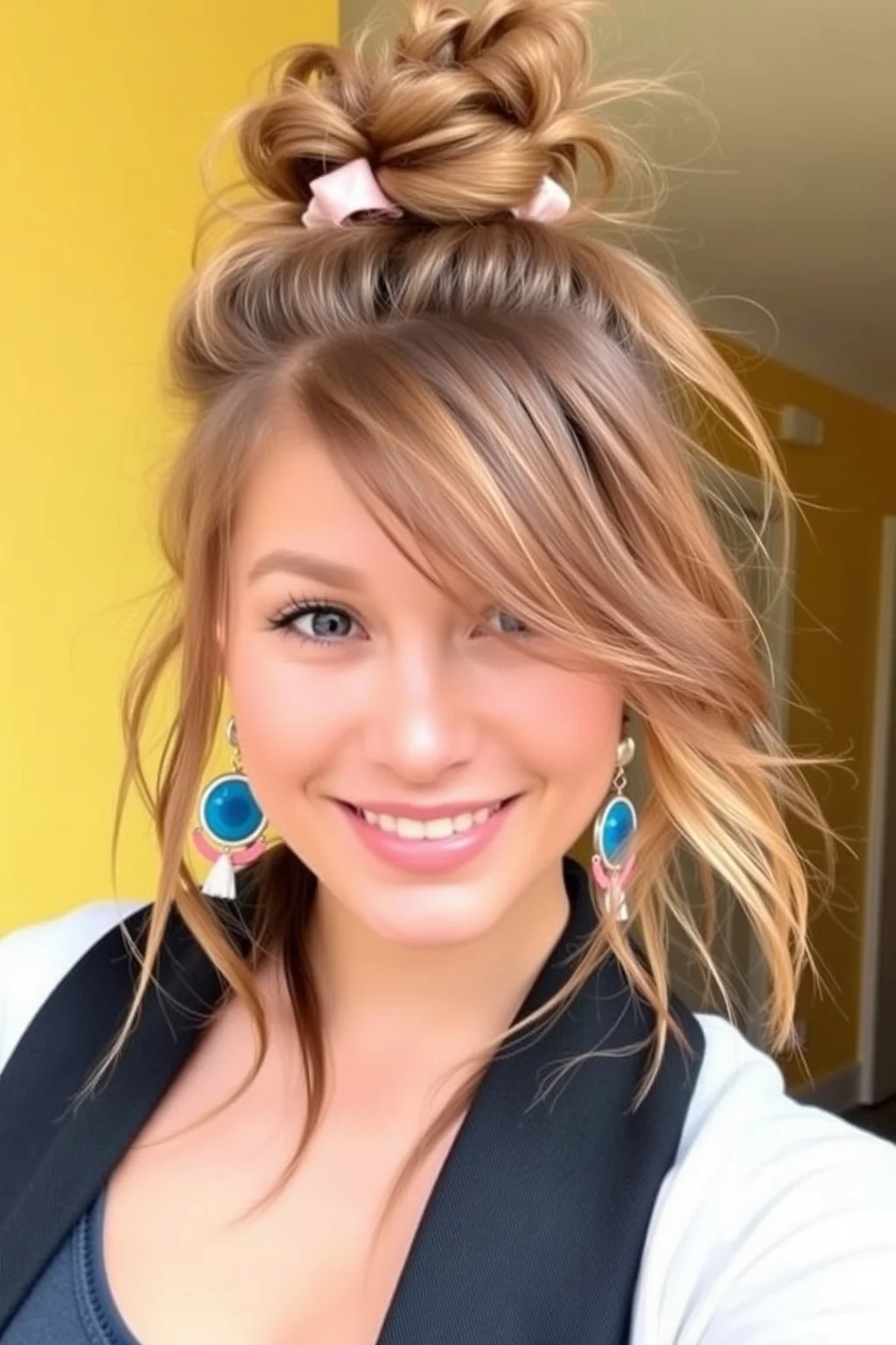 2. Messy Top Knot