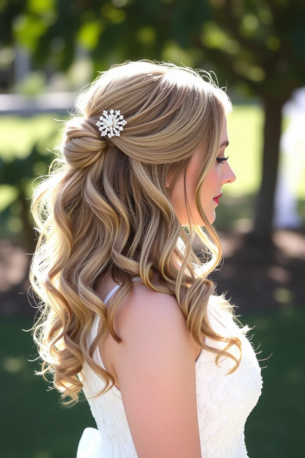 3. Half-Up Half-Down Style