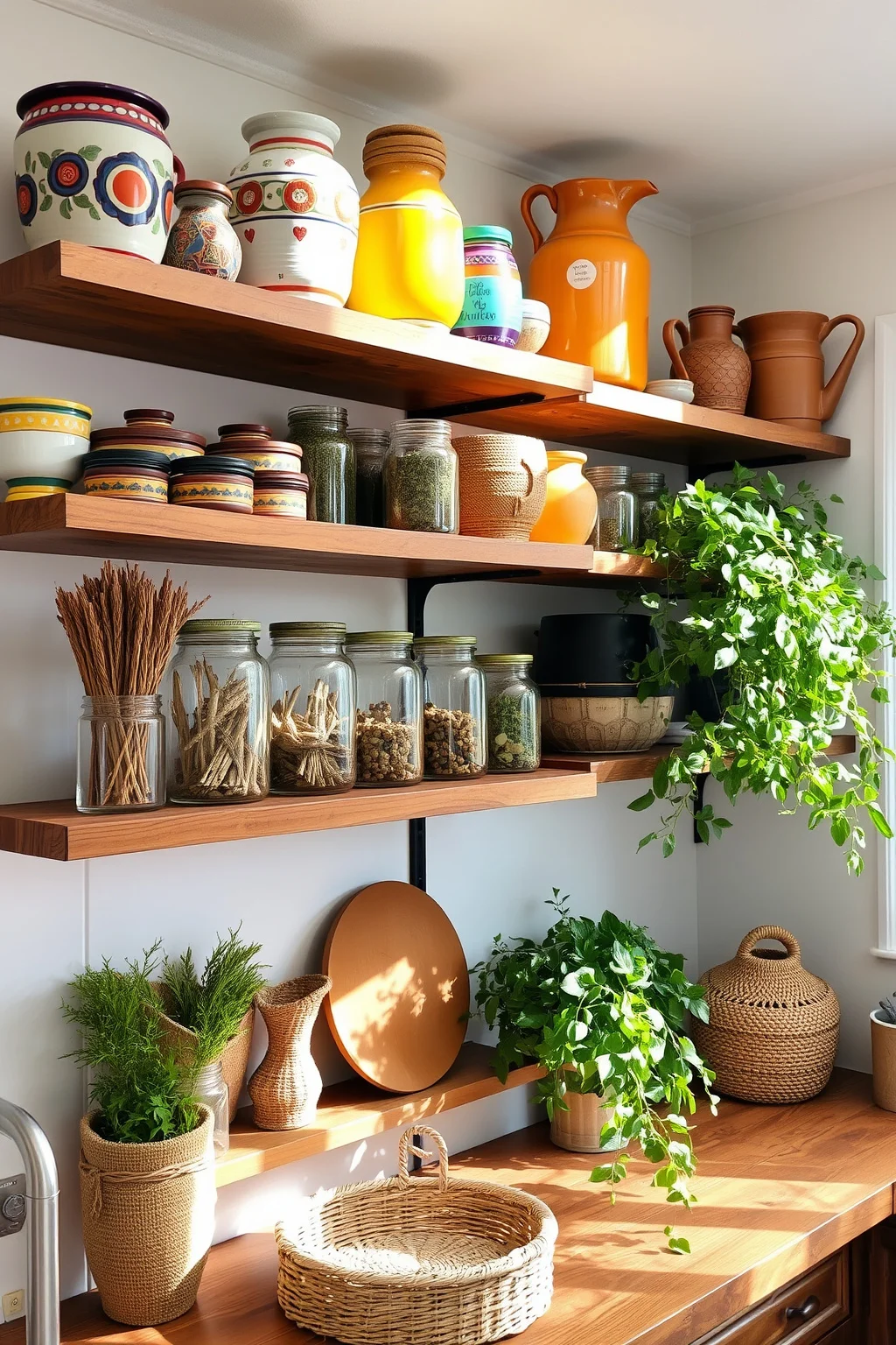 3. Open Shelving