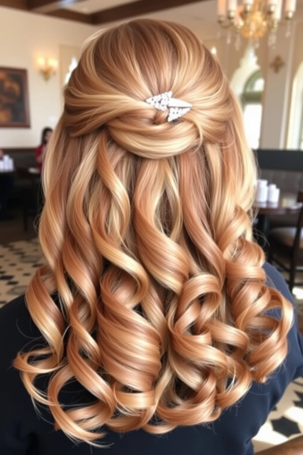 5. Half Up Half Down with Curls
