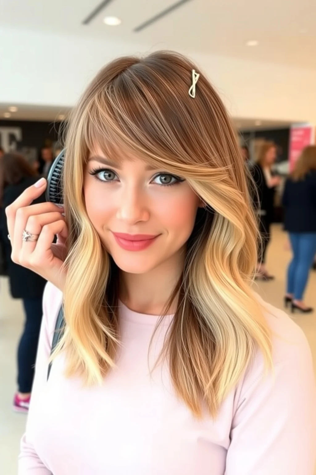 5. Side-Swept Bangs with a Chin-Length Cut