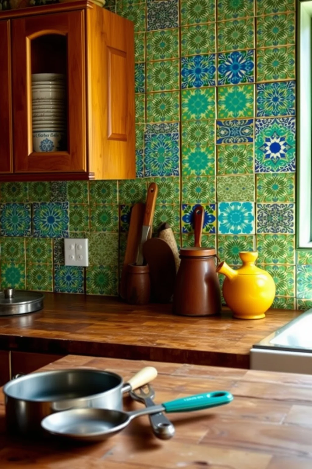 6. Colorful Backsplash