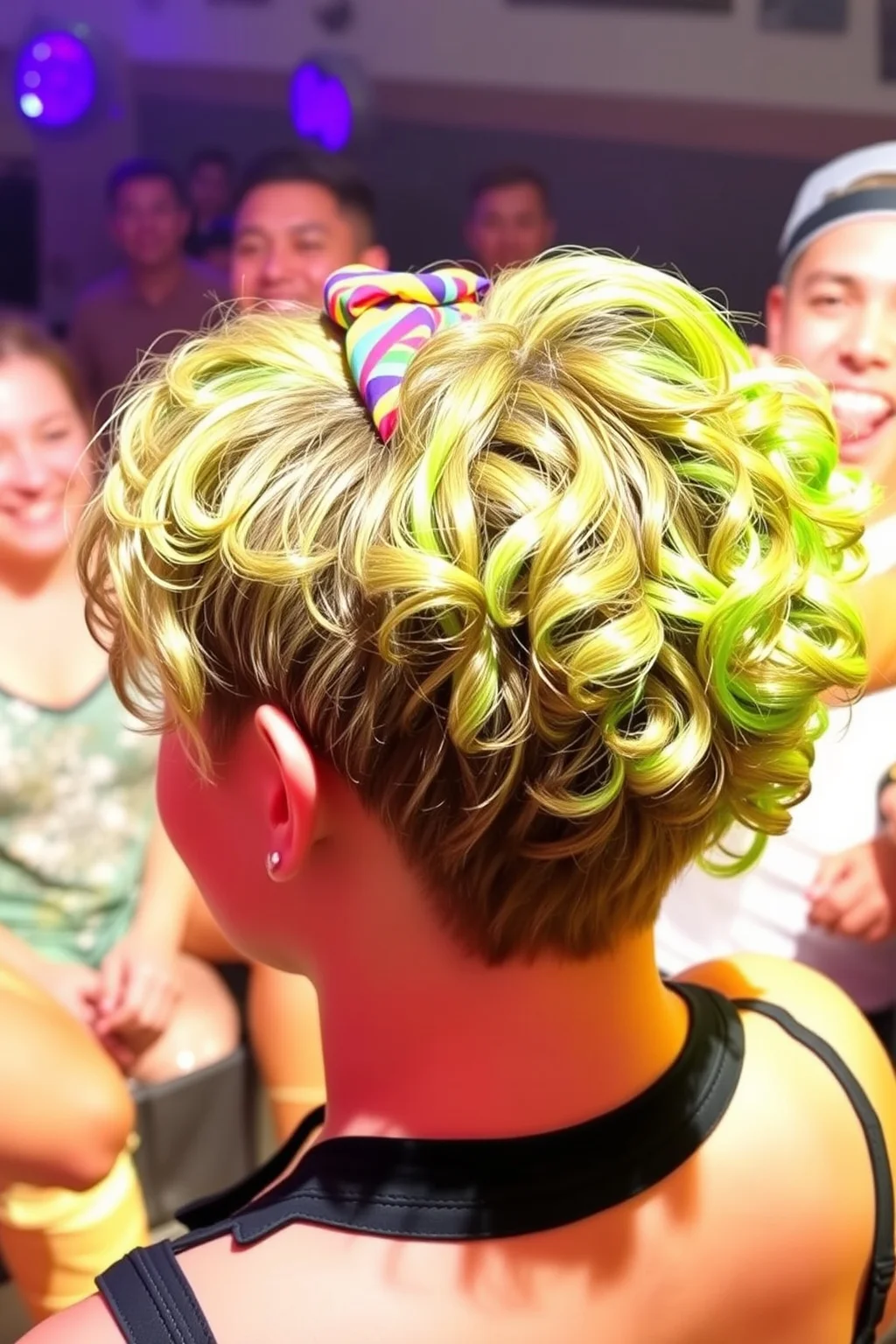 6. Curly Pixie with Shaved Sides