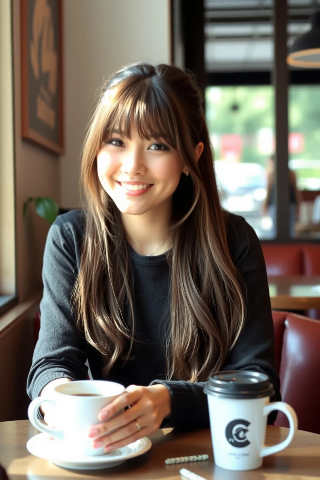 6. Slick Back with Bangs