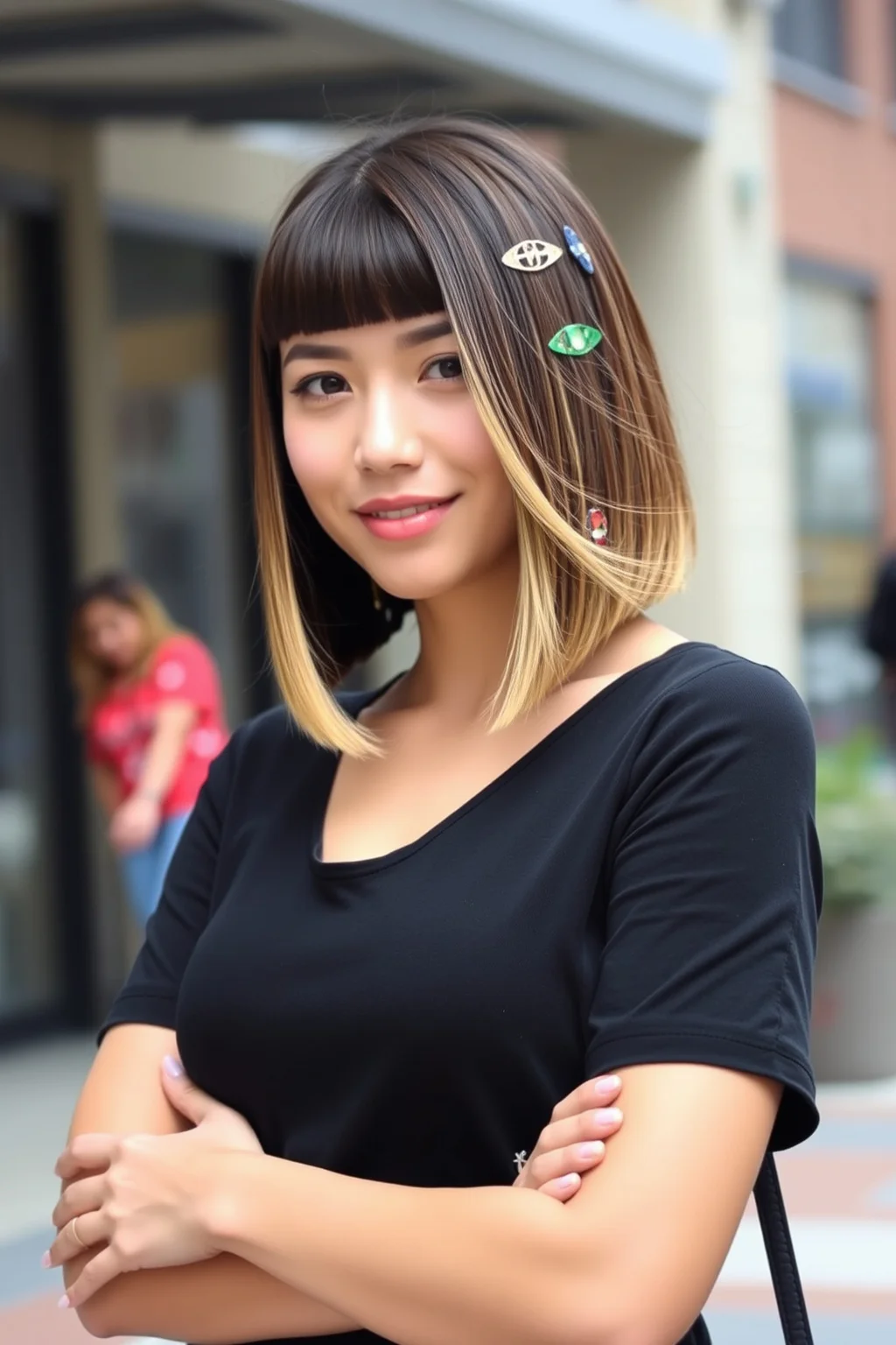 9. Blunt Bob with Bangs
