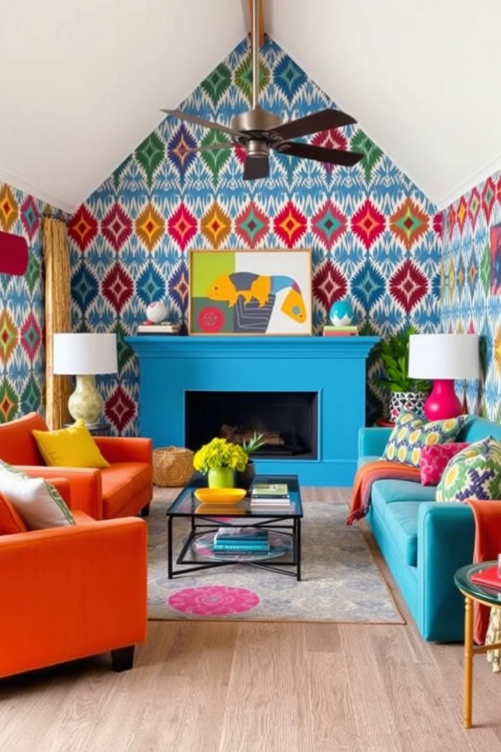 9. Colorful Ikat Patterns