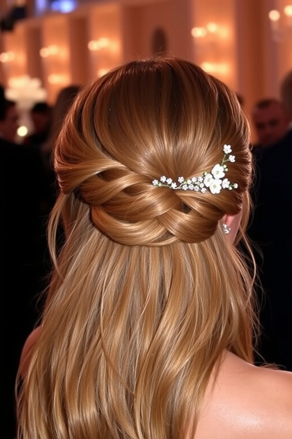 9. Half Up with a Twist and Pin
