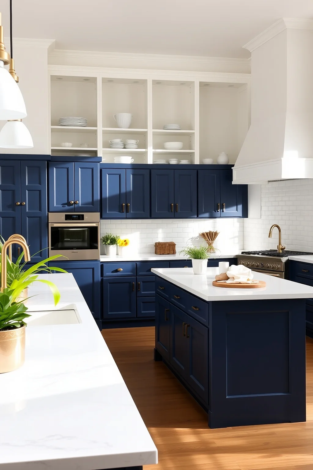 1. Navy and White Classic Combo