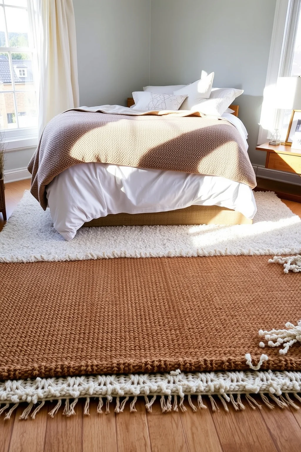 10. Layered Rugs